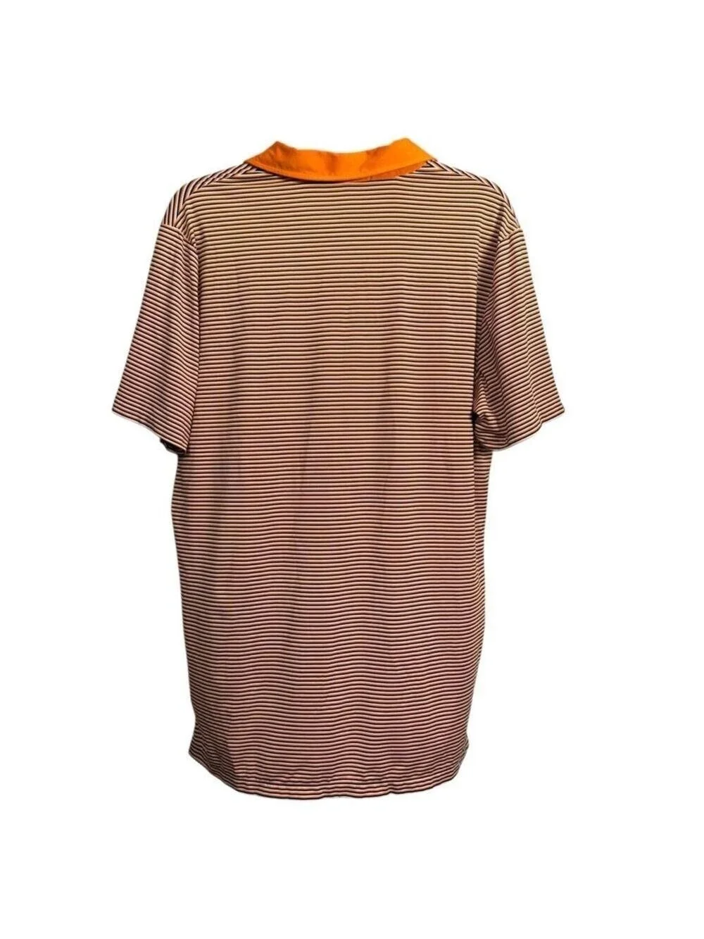 RLX Ralph Lauren Orange‎ Navy Striped Polo Shirt Men's Medium